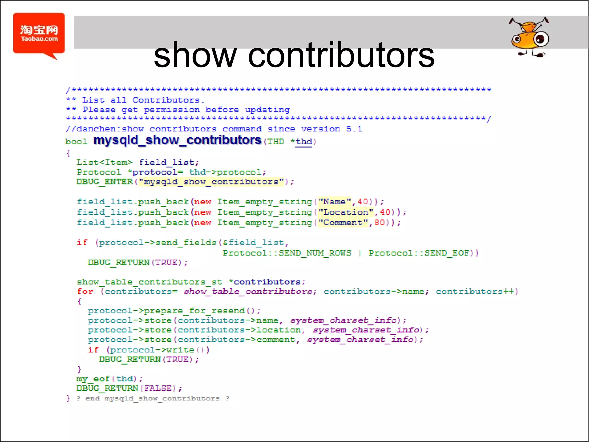 show contributors 