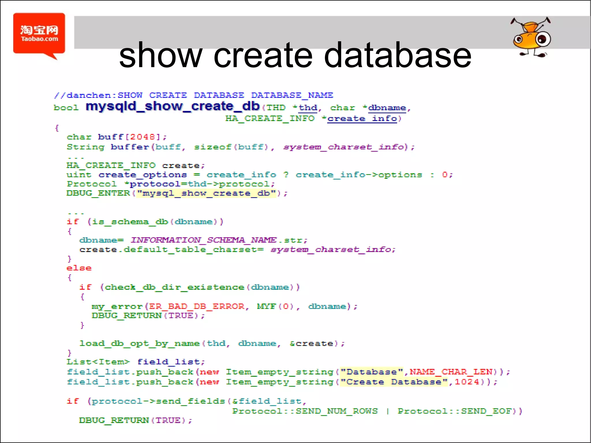 show create database 