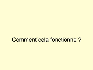 Comment cela fonctionne ? 