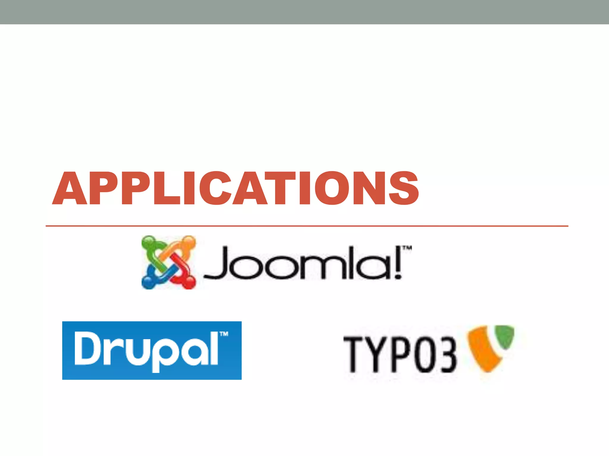 APPLICATIONS