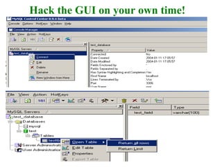 Hack the GUI on your own time! 
