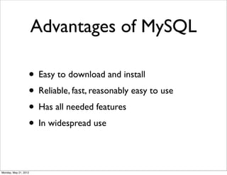 Getting started with MySQL | PPT