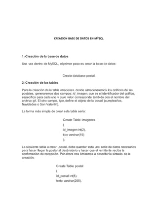 COMO CREAR UNA BASE DE DATOS EN XAMPP | DOCX
