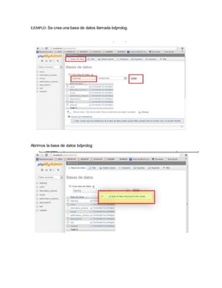 COMO CREAR UNA BASE DE DATOS EN XAMPP | DOCX