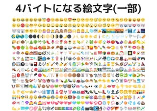 4バイトになる絵文字(一部)4バイトになる絵文字(一部)
�����������������������������������������������������������������������������������������������������������������
�����������������������������������������������������������������������������������������������������������������������������������������������������������������������������
���������������������������������������������������������������������������������������������������������������������������������������������������������������������������������������������������������������������������������������������������������������������������������������������������������������������������������
������������������������������������������������������������������������������������������������������ ������������������������������������������������
�����������������������������������������������������������������������������������������������������������������������������������������������������������������������������������������������������������������������������������������������������������������������������������������������������������������������������
���������������������������������������������������������������������������������������������������������������������������������������������������������������������������������������������������������������������������������������������������������������������������������������������������������������������������������������������������
���������������������������������������������������������������������������������������������������������������������������������������������������������������������������������������������������������������������������������������������������������������������������������������������������������������������������������������������������������������������
������������������������������������������������������������������������������������������������������������������������������������������������������������������������������������������������������������������������������������������������������������������������������������������������������������������������������������
����������������������������������������������������������������������������������������������������������������������������������������������������������������������������������������������������������������������������������������������������������������������������������������������������������������������������������������������������������������������������������������
����������������������������������������������������������������������������������������������������������������������������������������������������������������������������������������������������������������������������������������������������������������������������������������������������������������������������������������������������������������������������������������������������������������������������������������
����������������������������������������������������������������������������������������������������������������������������������������������������������������������������������������������������������������������������������������������������������������������������������������������������������������������������������������������������������������������������
���������������������������������������������������������������������������������������������������������������������������������������������������������������������������������������������������������������������������������������������������������������������������������������������������������������������������������������������������������������������������������������������������������������������
������������������������������������������������������������������������������������������������������������������������������������������������������������������������������������������������������� ����������������������������������������������������������
������������������������������������������������������������������������������������������������������������������������������������������������������������������������������������������������������������������������������������������������������������������������������������
���������������������������������������������������������������������������������������������������������������������������������������������������������������������������������������������������������������������������������������������������������������������������������������������������������������������������������������������������������������������������
�����������������������������������������������������������������������������������������������������������������������������������������������������������������
�������������������������������������������������������������������������������������������������������������������������������������������������������������������������������������������������������
 