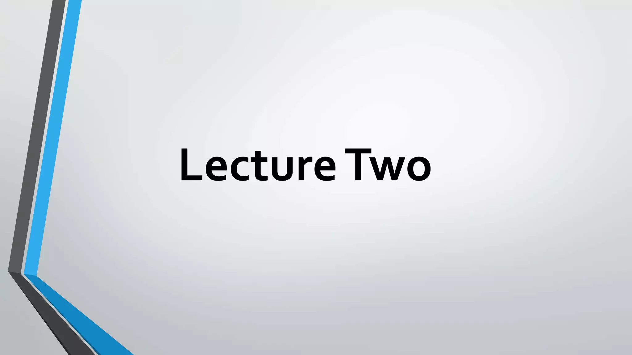 LectureTwo
 