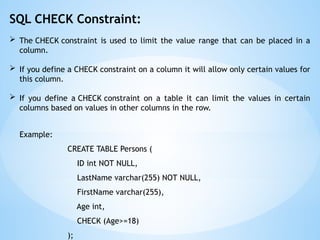 MySql Database Basic Fundamental Brief Course D | PPTX