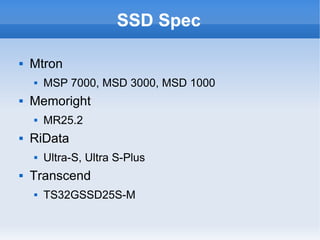 Mysql And Ssd