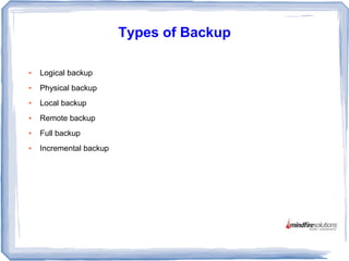 MySQL Backup & Recovery | PDF | Databases | Computer Software and ...