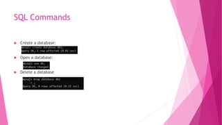 MySQL-commands.pdf | Databases | Computer Software and Applications