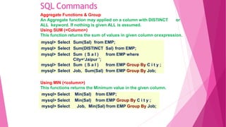 MySQL-commands.pdf | Databases | Computer Software and Applications