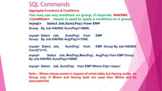 MySQL-commands.pdf | Databases | Computer Software and Applications