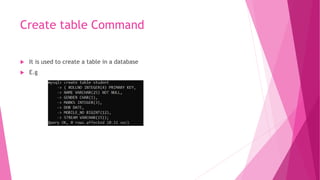 MySQL-commands.pdf | Databases | Computer Software and Applications