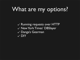 Services Oriented Architecture with PHP and MySQL