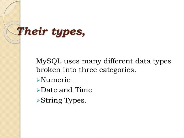 Mysql datatypes