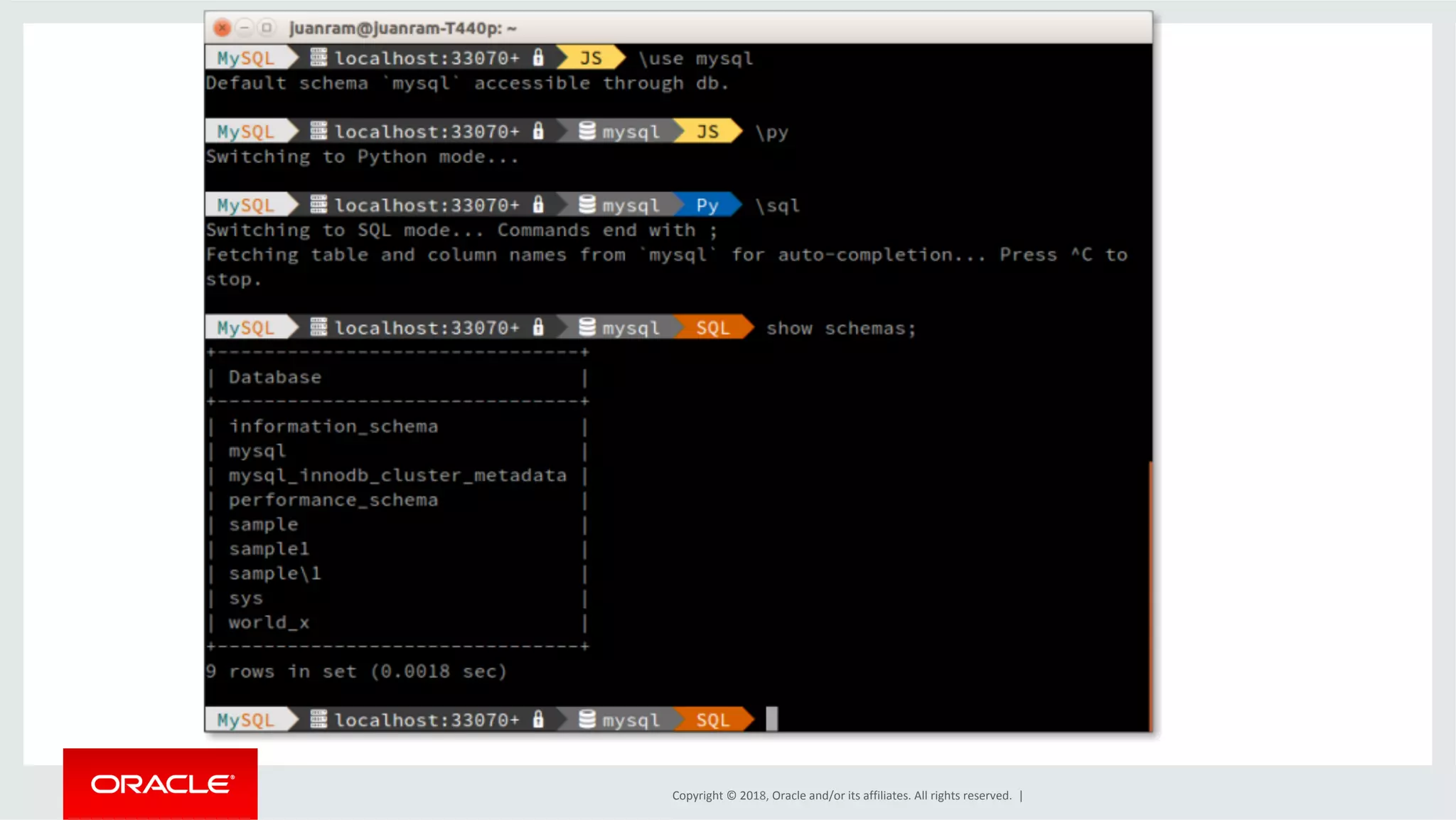 Copyright	©	2018,	Oracle	and/or	its	affiliates.	All	rights	reserved.	| 