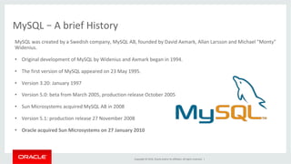 Intro To MySQL 2019 | PPT