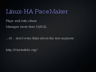 If this happens, then bad things will happen </li><ul><li>http://linux-ha.org/BadThingsWillHappen </li></ul></ul>