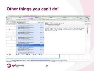14	
  
Other things you can’t do!
 