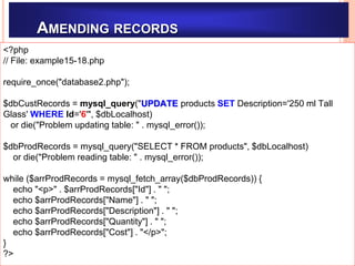 MYSQL - PHP Database Connectivity | PPT