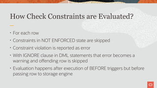 Check Constraints in MySQL 8.0. Presented at pre-FOSDEM MySQL Day 2020 ...