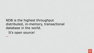 MySQL NDB Cluster 101 | PPT