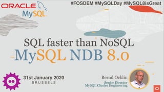 MySQL NDB Cluster 8.0 SQL faster than NoSQL | PPT