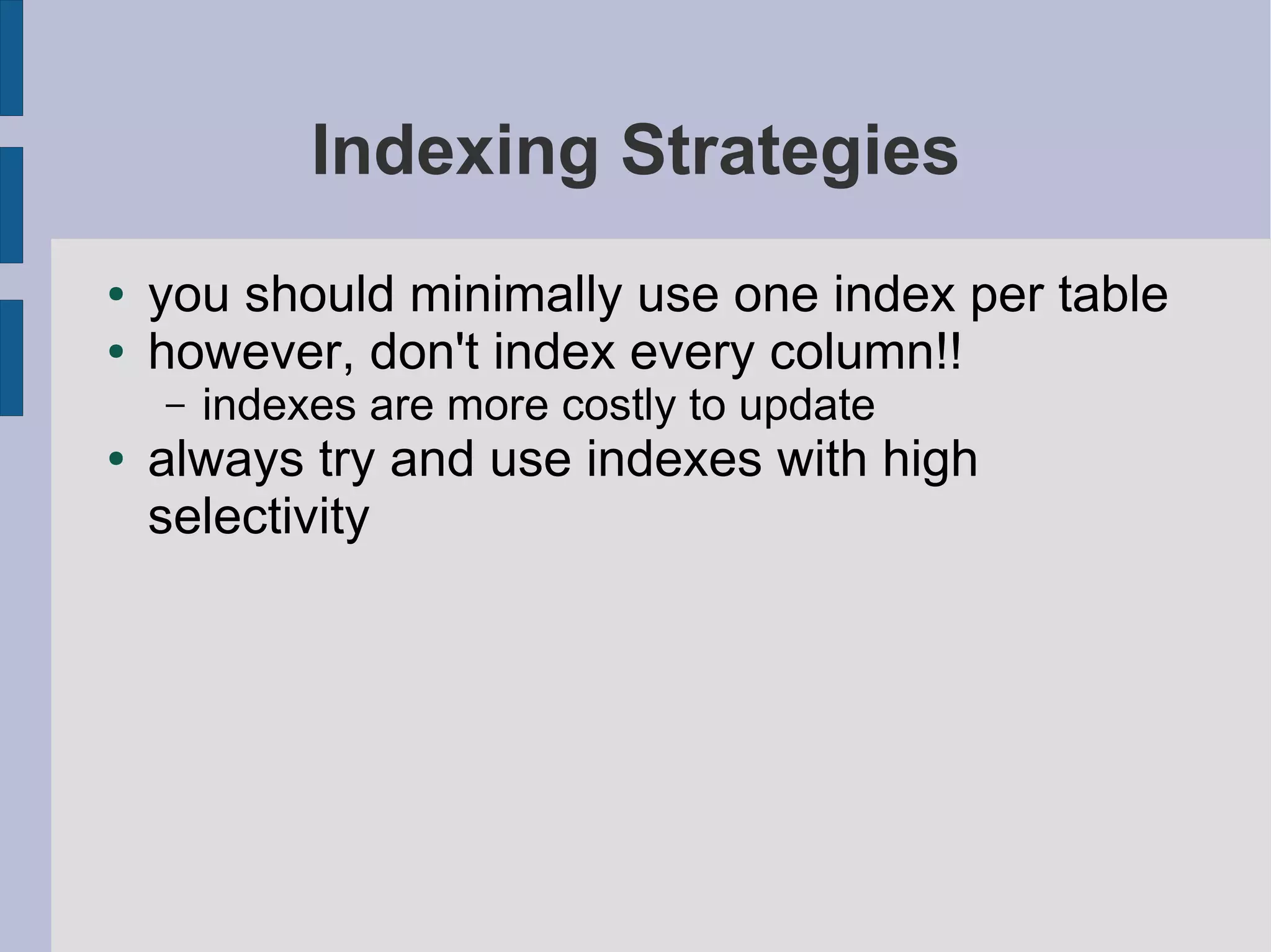 MySQL Query And Index Tuning
