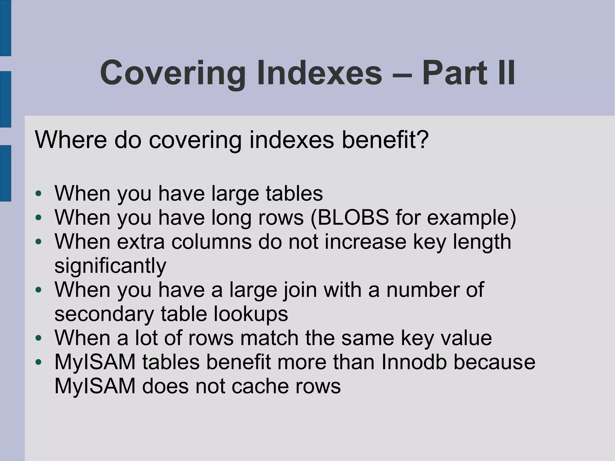 MySQL Query And Index Tuning