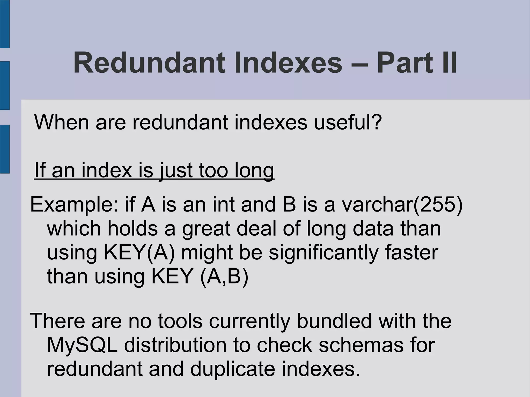MySQL Query And Index Tuning