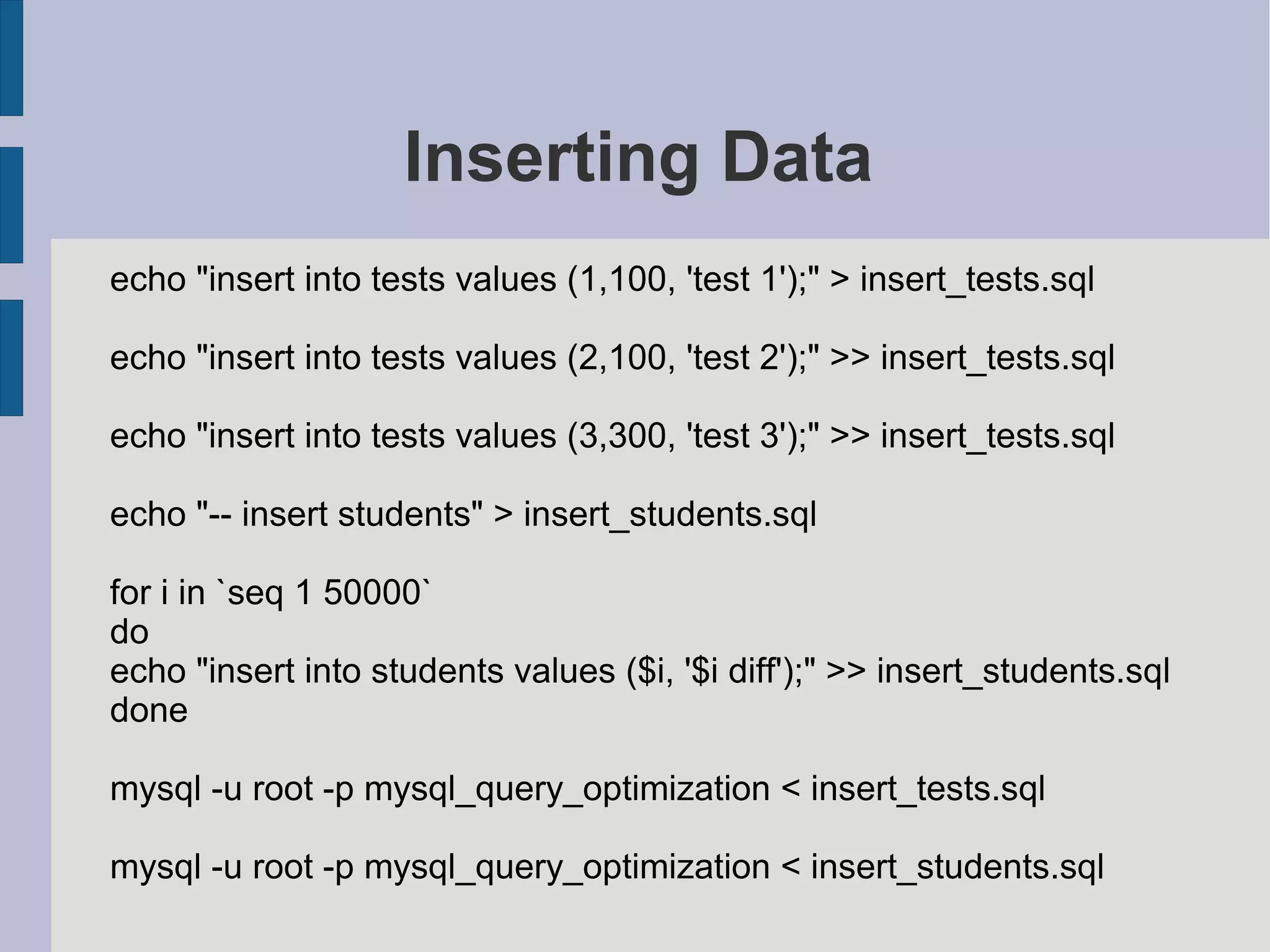 MySQL Query And Index Tuning