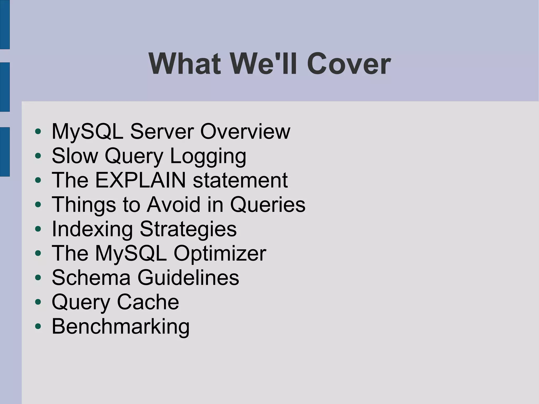 MySQL Query And Index Tuning