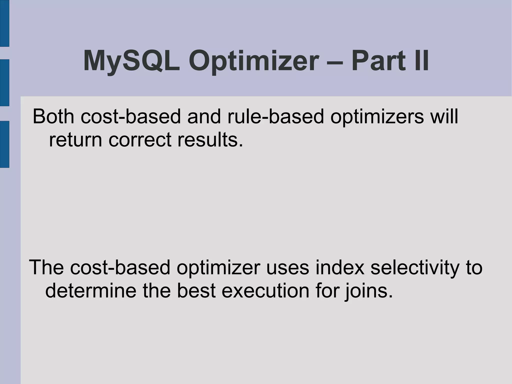 MySQL Query And Index Tuning