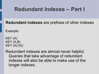 MySQL Query And Index Tuning