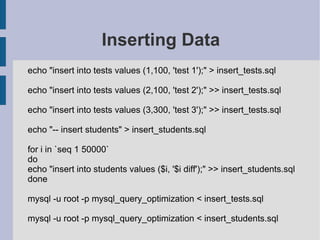 MySQL Query And Index Tuning