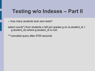 MySQL Query And Index Tuning