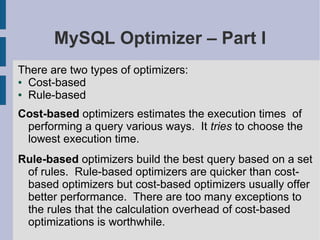 MySQL Query And Index Tuning