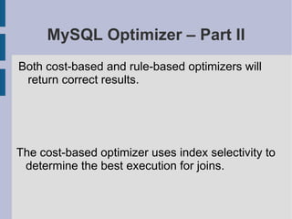 MySQL Query And Index Tuning