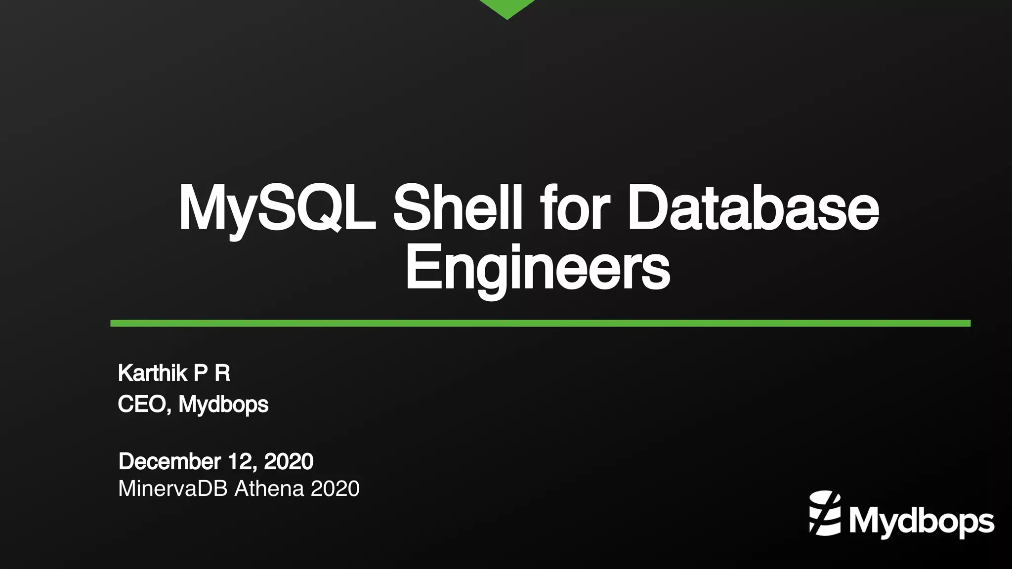 MySQL Shell for Database Engineers | PPT