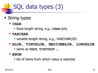 MySql slides (ppt) | PPT