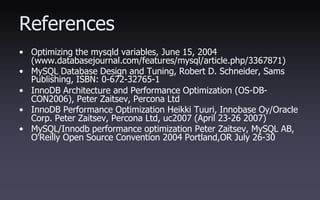 MySQL Tuning