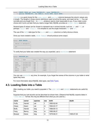Mysql tutorial-excerpt-5.1-en | PDF
