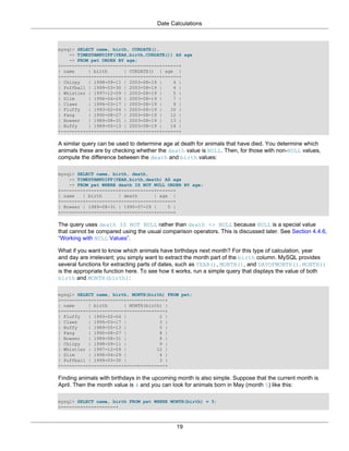 Mysql tutorial-excerpt-5.1-en | PDF