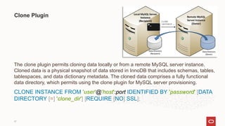 Clone Mysql Files MySQL 8.0 New Features -- September 27th presentation for Open Source ...