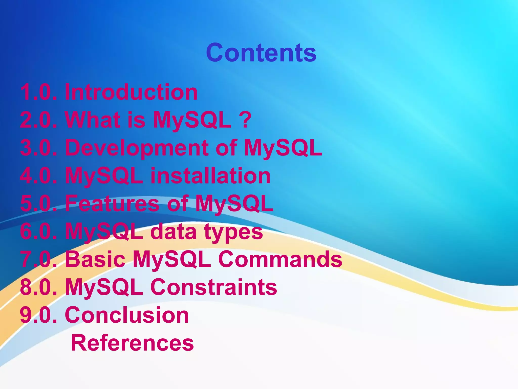 MySQL and its basic commands | PPT | Databases | Computer Software and ...