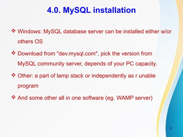 MySQL and its basic commands | PPT | Databases | Computer Software and ...