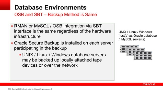 MySQL Enterprise Backup & Oracle Secure Backup | PPT