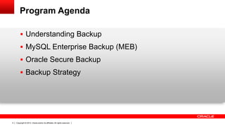 MySQL Enterprise Backup & Oracle Secure Backup | PPT