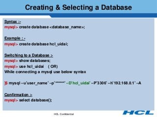 My sql basics | PPTX