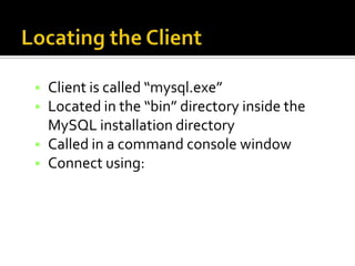 My sql command line client | PPT